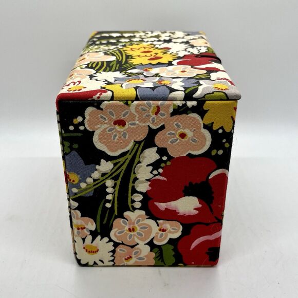 Vera Bradley Poppy Fields Recipe Box Trinket Jewelry Storage Gift Retired - Picture 3 of 9